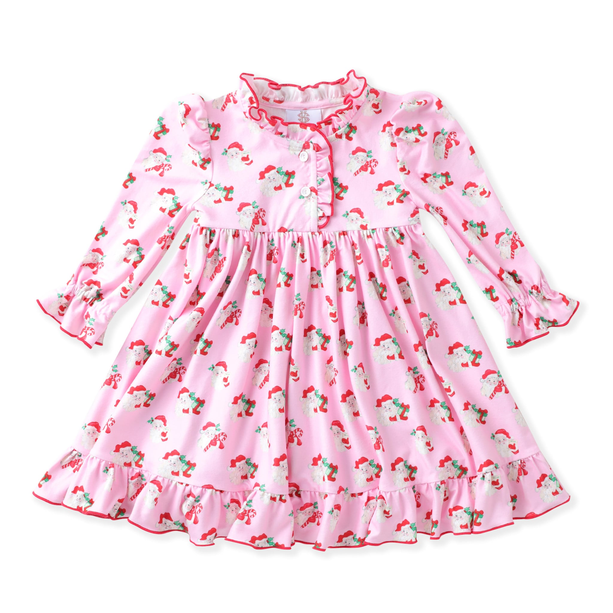 Swoon Baby Clothing Santa Face Ruffled Gown