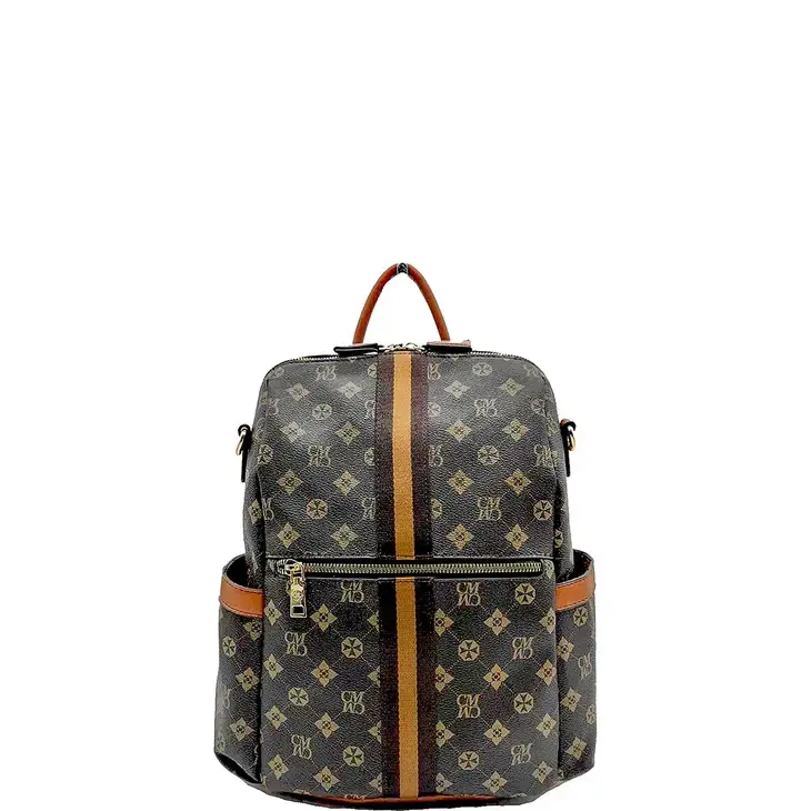 Suzie Bag Faux Leather Printed Backpack