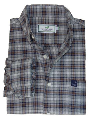 Properly Tied Boy's Button-Up Flannel Shirt