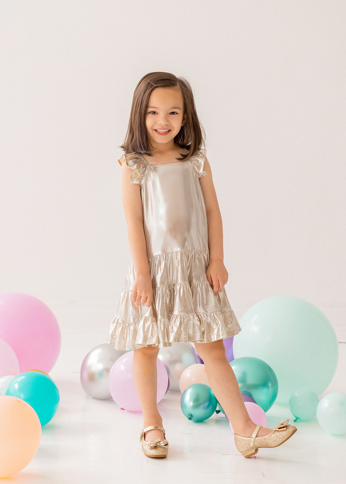 Isobella & Chloe Girl Shine Bright Grey Dress