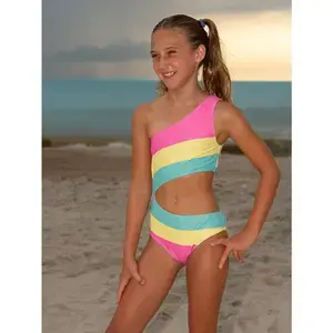 LimeApple Girl's Cut Out Swimsuit