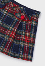 Mayoral Girl Tweed Plaid Shorts