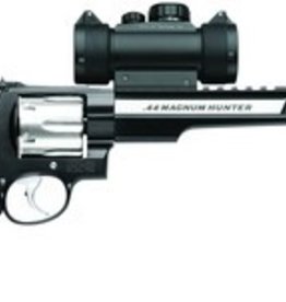 Smith and Wesson S&W Model 629 Hunter Performance Center .44 Magnum/.44 S&W Special 7.5 Inch Barrel Two Tone Finish Picatinny-Style Rail Synthetic Black Grips 6 Rounds Includes Red Dot/Green Dot Sight And PC Gun Rug Performance Center Model 629 Hunter