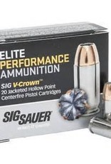Sig Sauer Sig Sauer, Elite Performance V-Crown Ammunition, 9MM, 124 Grain, Jacketed Hollow Point, 20 Round Box