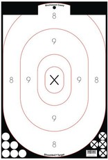 Birchwood Casey BWC Shoot-N-C White/Black 12x18 Inch Silhouette 5 Targets Plus 90 Pasters
