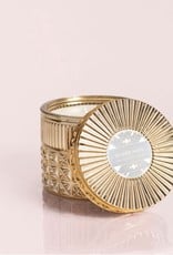 Capri Blue Exotic Blossom & Basil Gilded Faceted Jar