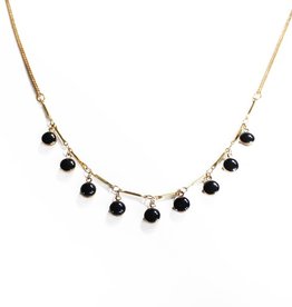 BLACK DROPS NECKLACE