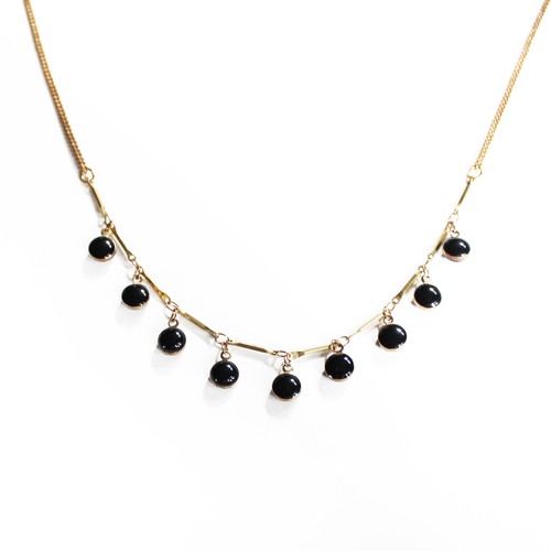 BLACK DROPS NECKLACE