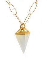 STONE PYRAMID DROP NECKLACE IN OPALITE