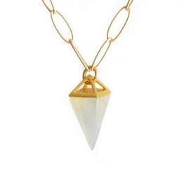 STONE PYRAMID DROP NECKLACE IN OPALITE