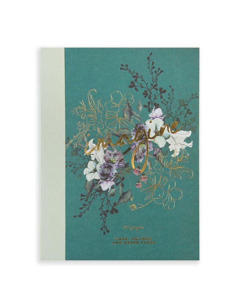 Jewel Flower Cloth Bound Notebook