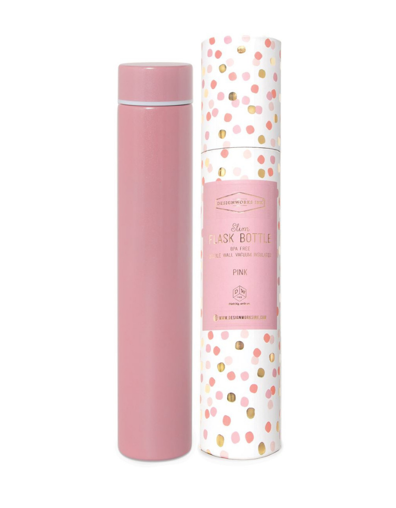Slim Flask Bottle - Pink Confetti