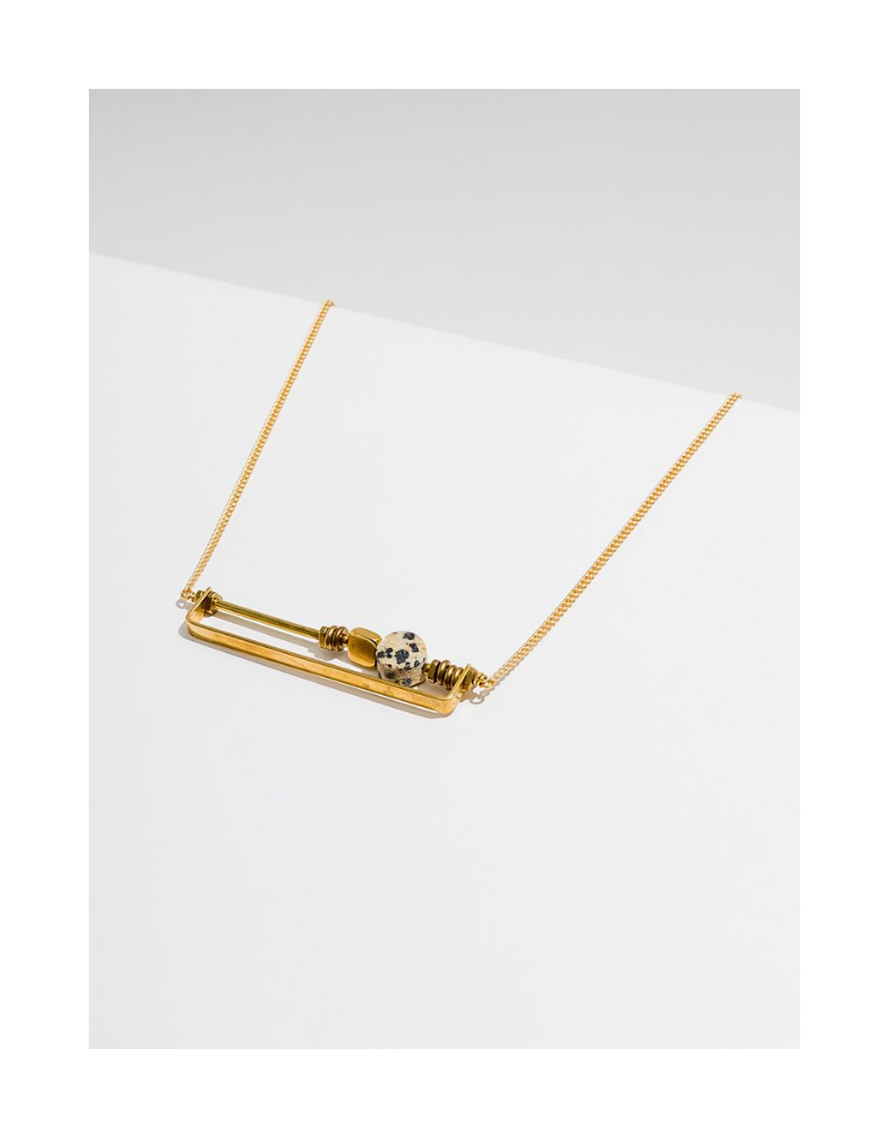 Vesper Necklace in Dalmatian Jasper