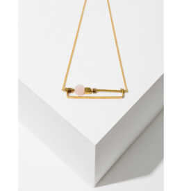 Vesper Necklace in Rose Quartz
