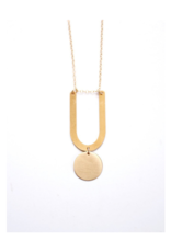 U-Circle Drop Necklace