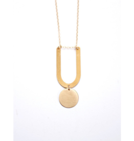 U-Circle Drop Necklace