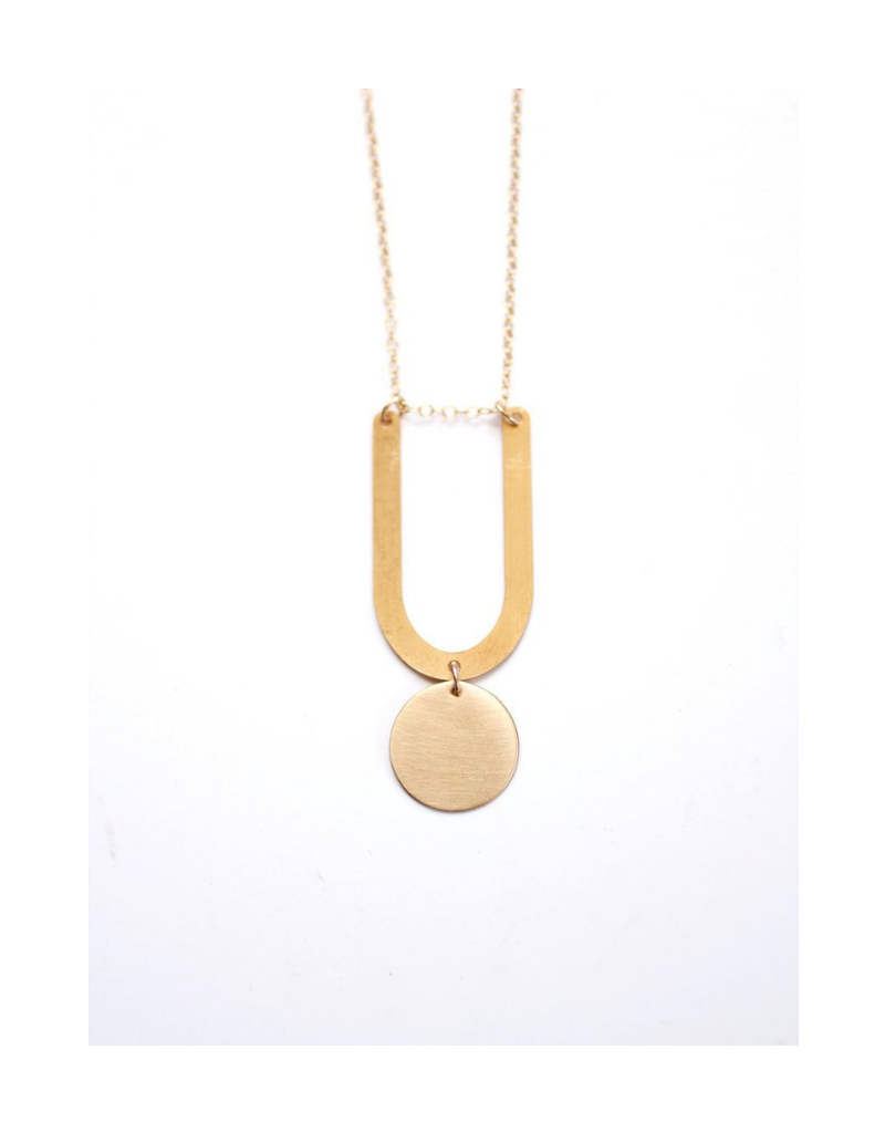 U-Circle Drop Necklace