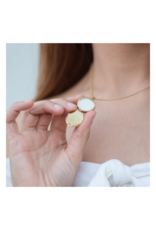 Brushed Aromatherapy Locket Necklace