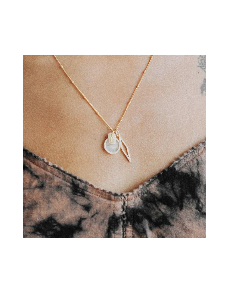 Clear Quartz Cluster Charm Necklace