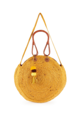 Jute Bucket Bag in Mustard