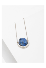 Sun and Moon Necklace in Lapis-Silver