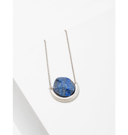 Sun and Moon Necklace in Lapis-Silver