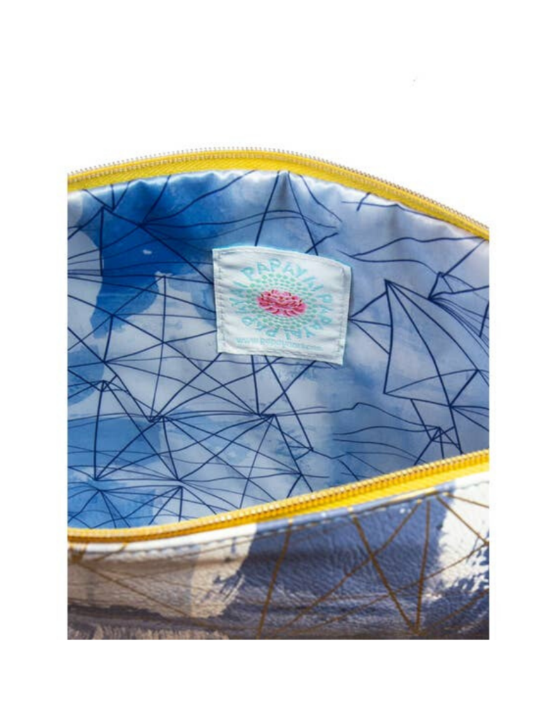 Sapphire Swirl Tassel Pouch