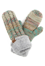 Knit Mittens with Fur Lining