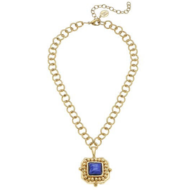 Crystal Pendant Chain Necklace