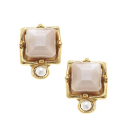 London Studs in Rose