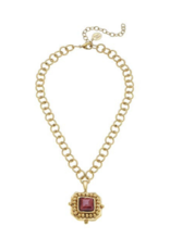 Crystal Pendant Chain Necklace