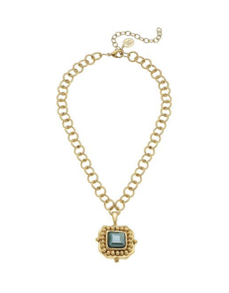 Crystal Pendant Chain Necklace