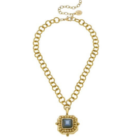 Labradorite Crystal Pendant Necklace