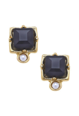 London Studs in Black