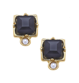 London Studs in Black