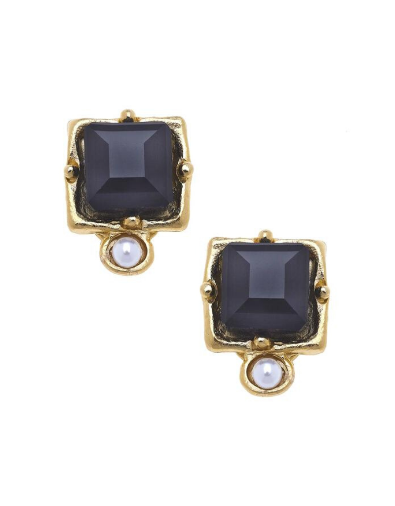 London Studs in Black