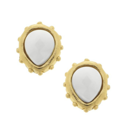 Marie Earrings in White