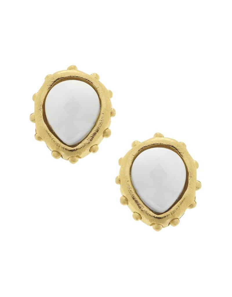 Marie Earrings in White