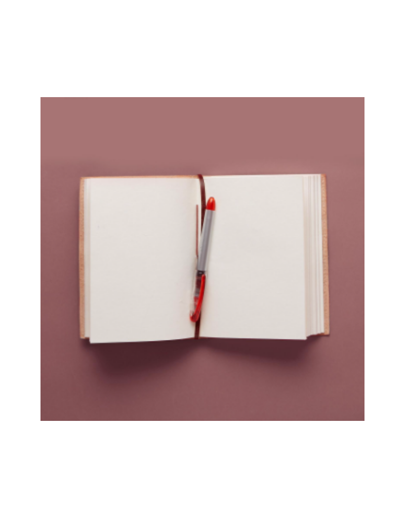 Leather Notebook with Embossed Saying