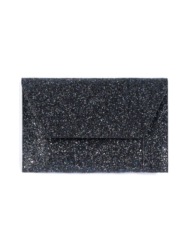 Fiona Sparkle Clutch in Charcoal