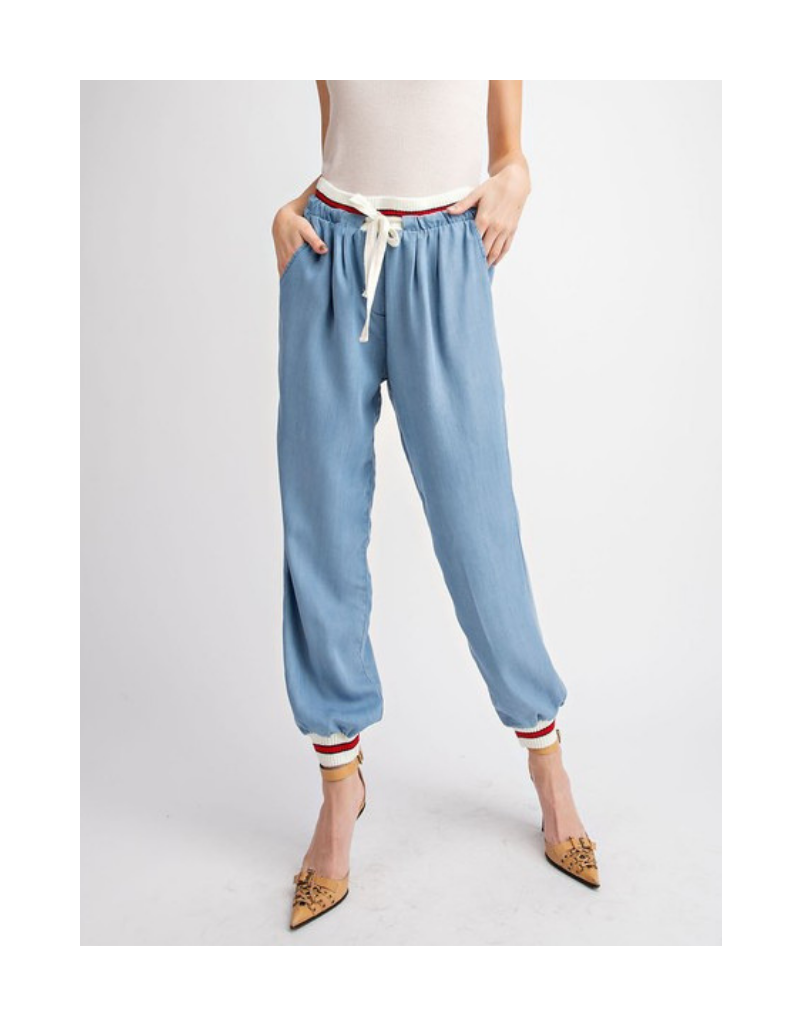 Eleanor Drawstring Denim Pants