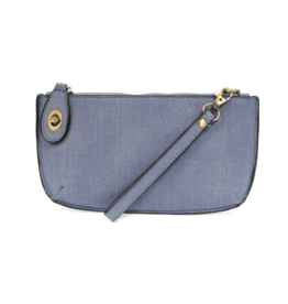 Faux Linen Mini Crossbody Wristlet