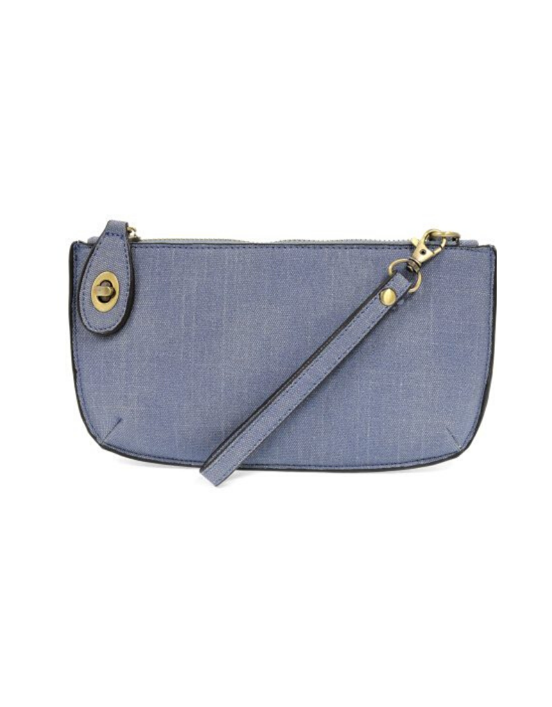 Faux Linen Mini Crossbody Wristlet