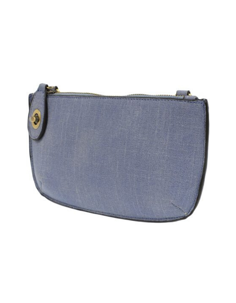 Faux Linen Mini Crossbody Wristlet