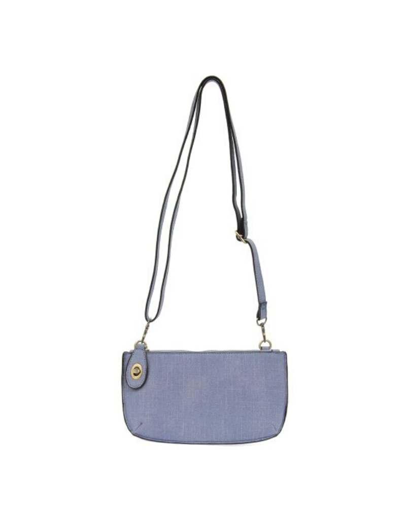 Faux Linen Mini Crossbody Wristlet