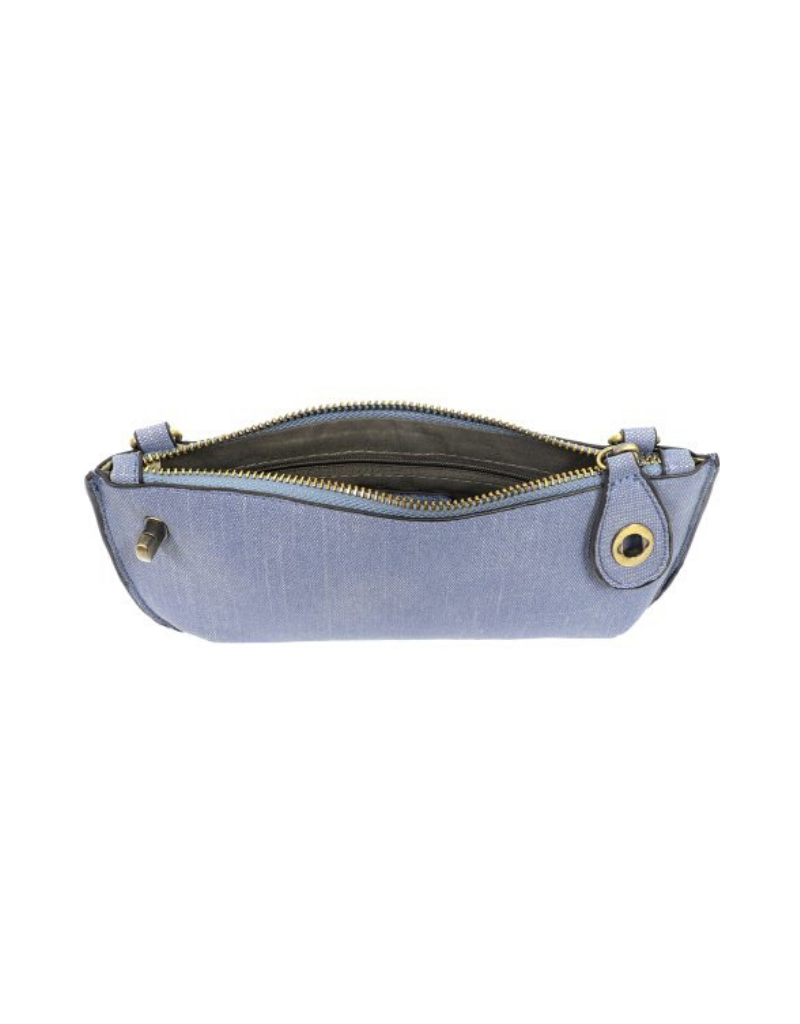 Faux Linen Mini Crossbody Wristlet