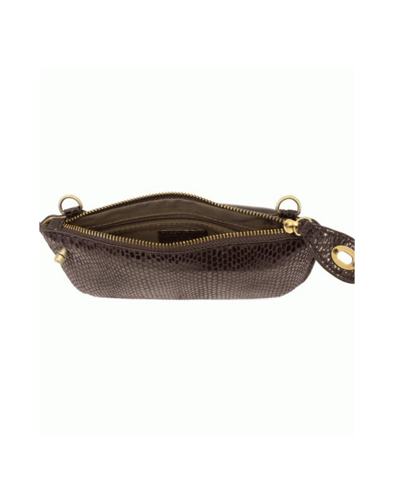 Python Crossbody Wristlet Clutch
