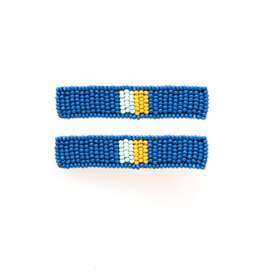 Beaded Hair Clip in Lapis