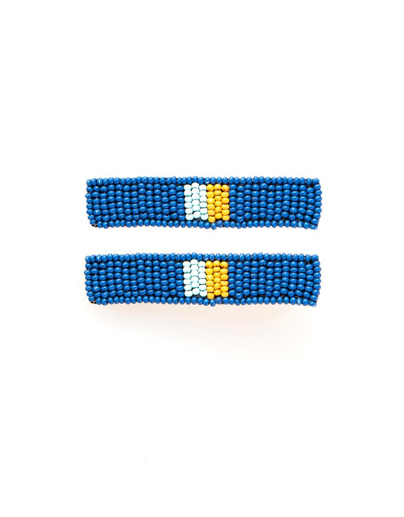 Beaded Hair Clip in Lapis