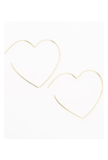 Heart Wire Hoop Earring
